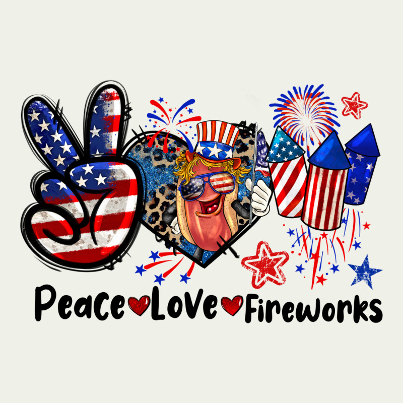 Peace Love Fireworks 4th Of July Urban Heavy Tee by CowGirlArtShop | Teevron