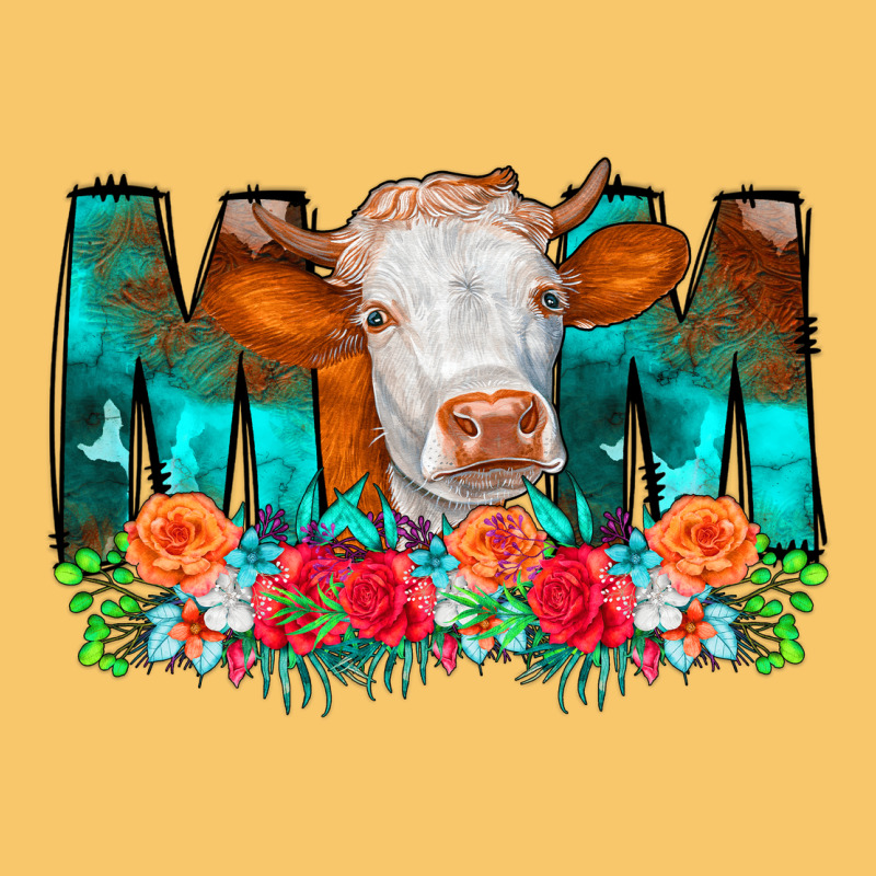 Cow Mom Turquoise Tooled Leather Flowers Vintage Hoodie by CowCowDesign | Teevron