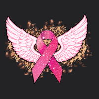 Cancer Ribbon Angel Wings Cancer Awareness Vintage Tee | Teevron