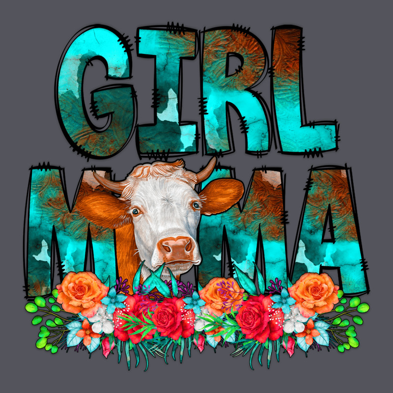 Girl Mama Flowers Cow Vintage Hoodie by CowCowDesign | Teevron