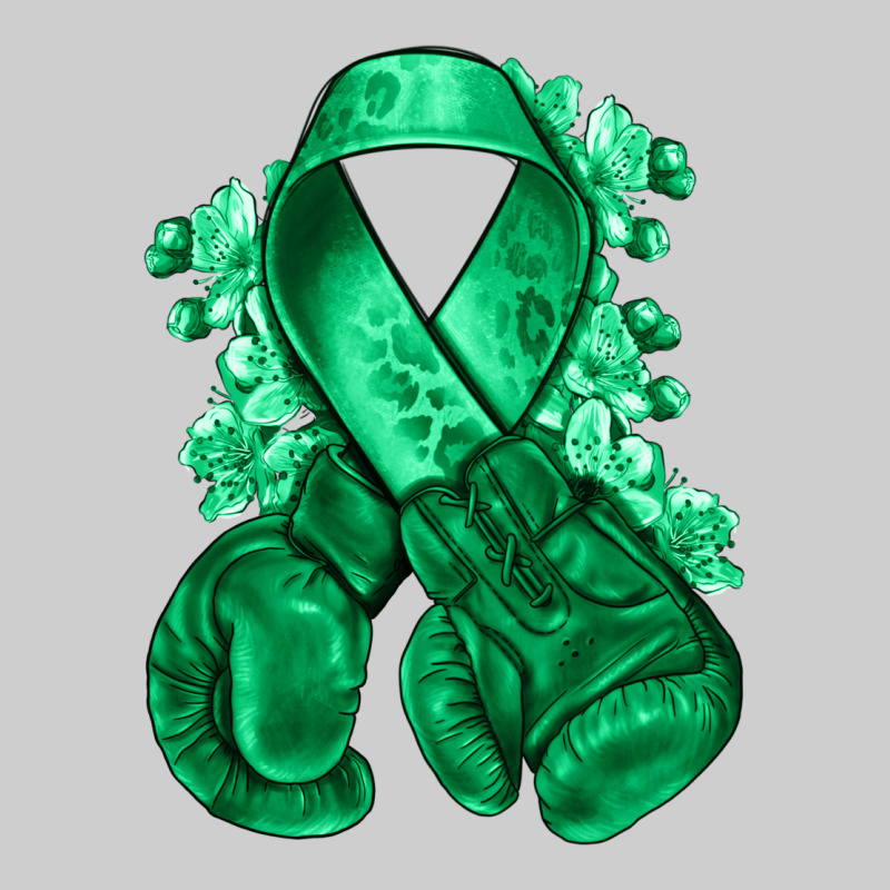 Emerald Green Ribbon Liver Cancer Boxing Gloves Premium Tee by NancyCooperArtShop | Teevron