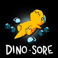 Dino Sore Funny Dinosaur Workout Gym Fitness Lifting Premium Tee | Teevron