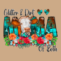Glitter Dirt Mama Of Both Cow Flowers Vintage Hoodie | Teevron