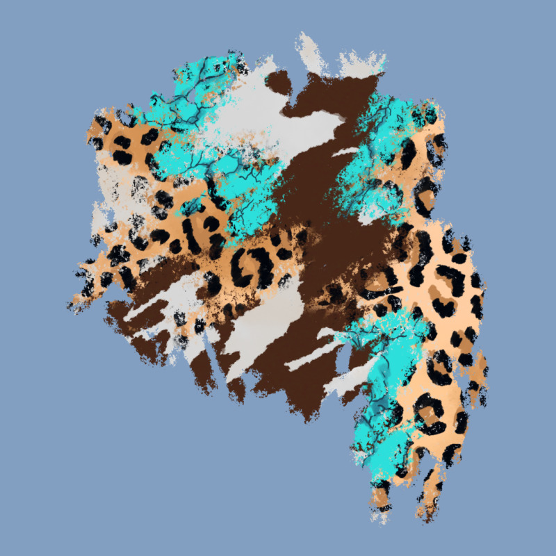 Cowhide Leopard Turquoise Patch Urban Hoodie by AdoDesignShop | Teevron
