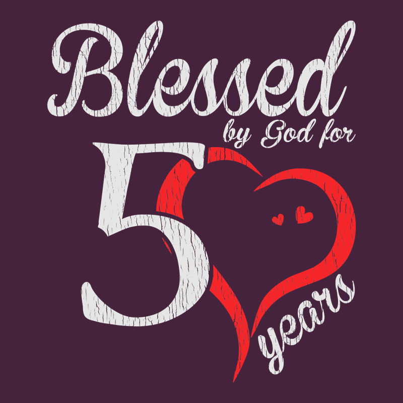Vintage 50th Birthday Blessed By God For 50 Years Birthday Long Sleeve Tee by longCreatives | Teevron