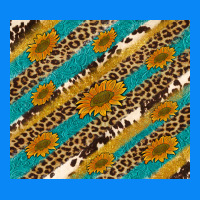 Leopard Cowhide  Leather Sunflowers Zipper Hoodie | Teevron