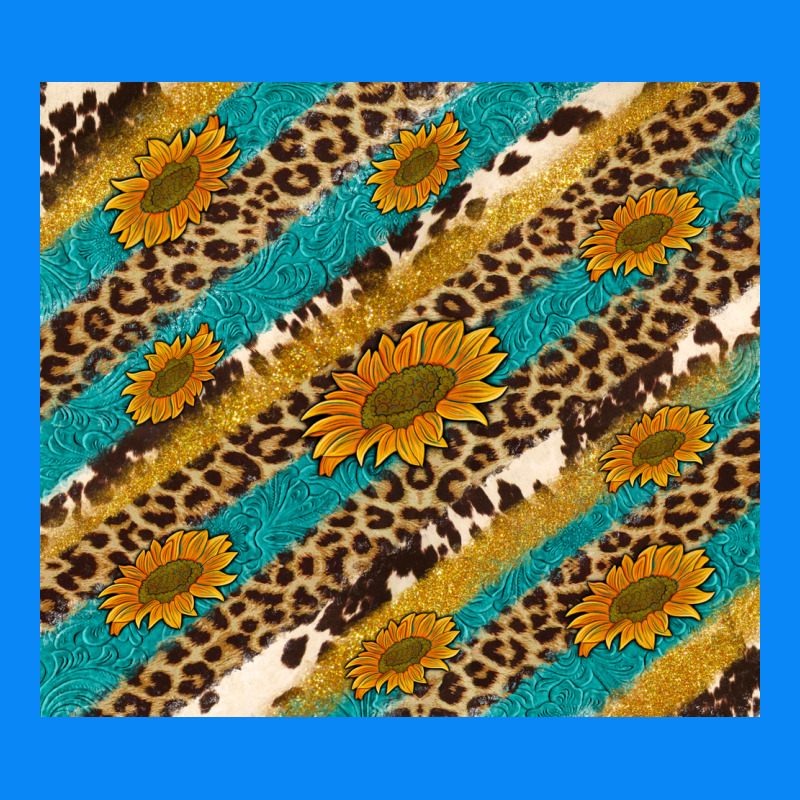 Leopard Cowhide  Leather Sunflowers Zipper Hoodie by Artiststas | Teevron