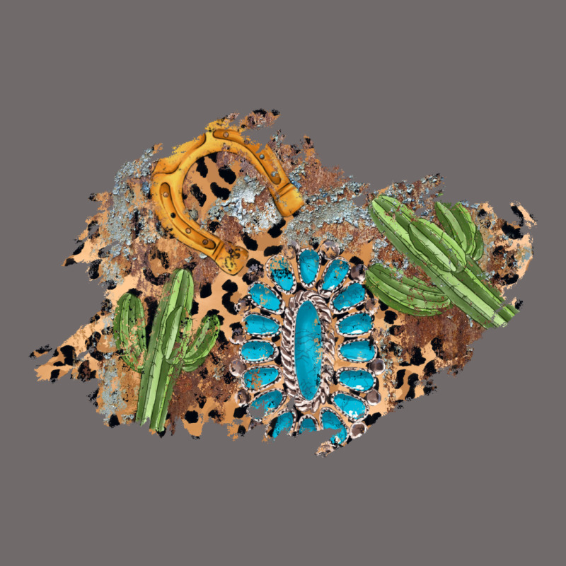 Horseshoe Leopard Gemstone Cactus Patch Urban Hoodie by AdoDesignShop | Teevron