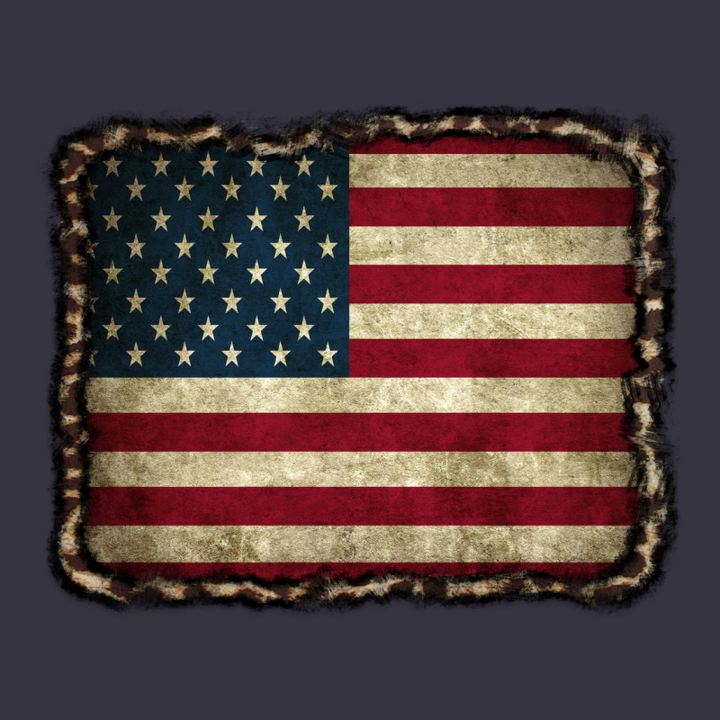 American Flag With Leopard Frame Vintage Hoodie by CowCowDesign | Teevron