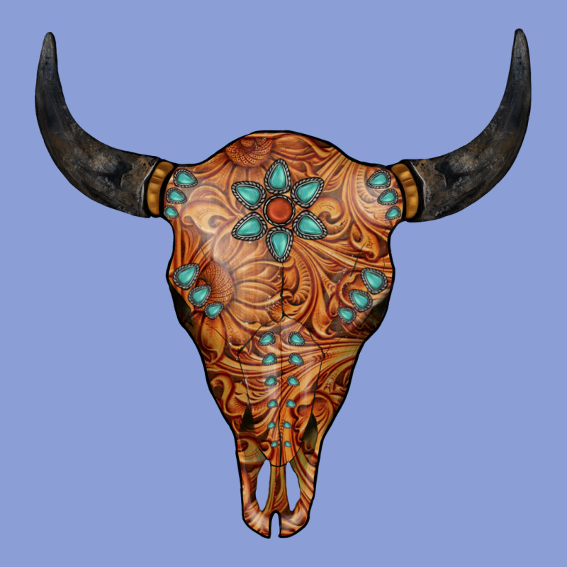 Western Tooled Leather Bull Skull Long Sleeve Tee by Jasminsmagicworld | Teevron