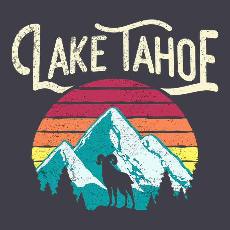 Vintage Lake Tahoe Mountains Retro T Heavyweight Hoodie by longCreatives | Teevron