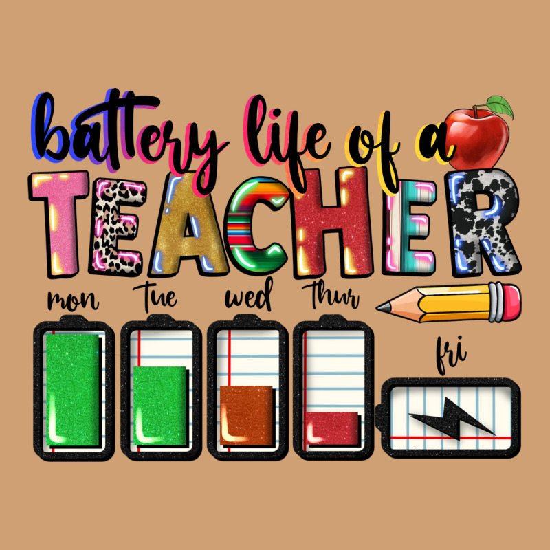 Battery Life Of A Teacher Vintage Tee by CowGirlArtShop | Teevron