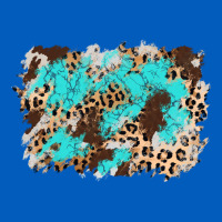 Cowhide Leopard Turquoise Background Urban Hoodie | Teevron