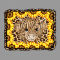 Baby Cow Leopard Sunflowers Vintage Hoodie | Teevron