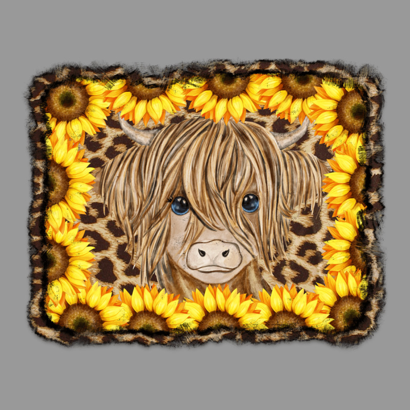 Baby Cow Leopard Sunflowers Vintage Hoodie by CowCowDesign | Teevron