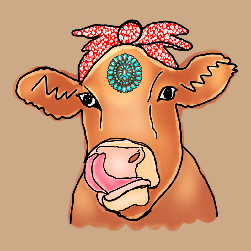 Cow  Turquoise Vintage Hoodie by CowCowDesign | Teevron