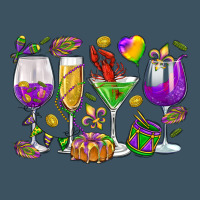 Mardi Gras Wine Glasses Urban Heavy Tee | Teevron