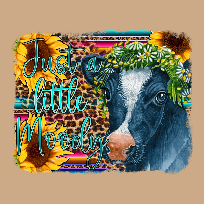 Cow Serape Just A Little Moody Vintage Hoodie by CowCowDesign | Teevron