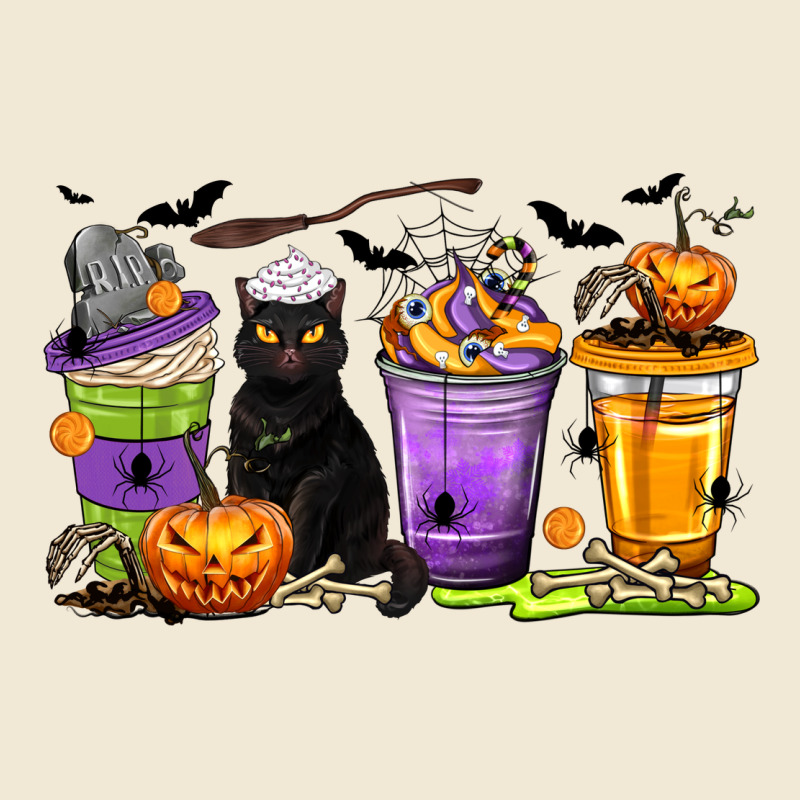 Halloween Cat Coffee Cups Premium Tee by texasbilliewilder | Teevron