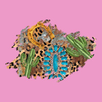 Horseshoe Leopard Gemstone Cactus Patch Urban Hoodie | Teevron