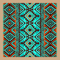 Aztec Turquoise Pattern Vintage Hoodie | Teevron