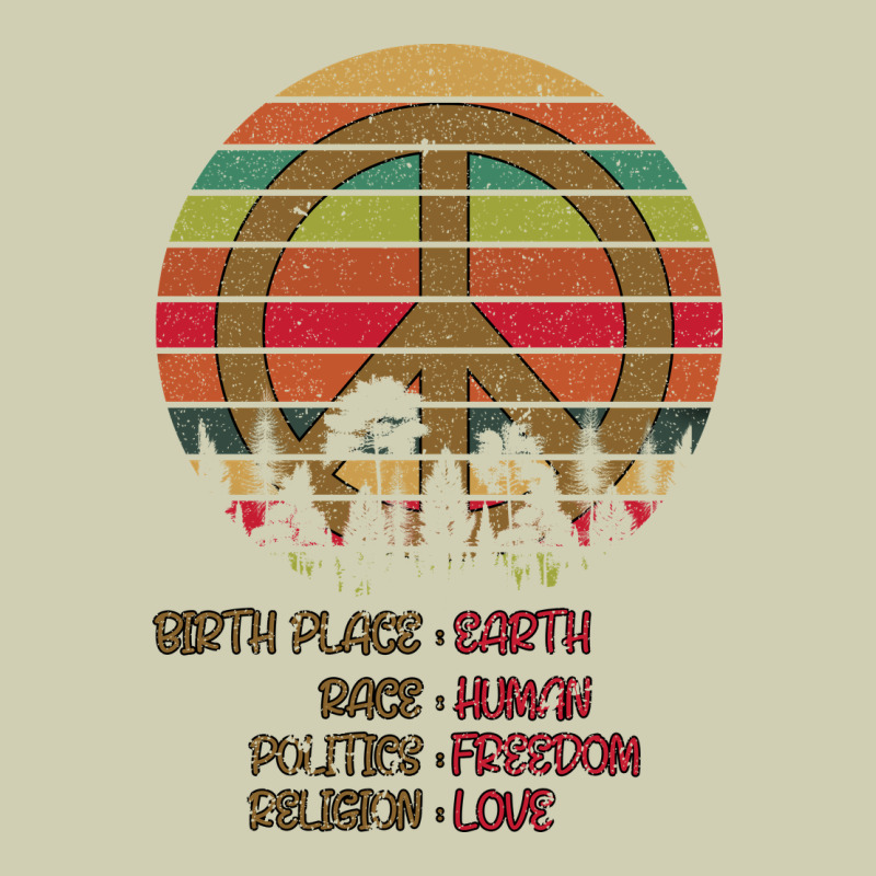 Birthplace Earth Race Human Peace Sign Hippie Heavy Core Tee by Bettercallsaul | Teevron