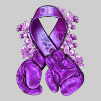 Purple Ribbon With Boxing Gloves Premium Tee | Teevron