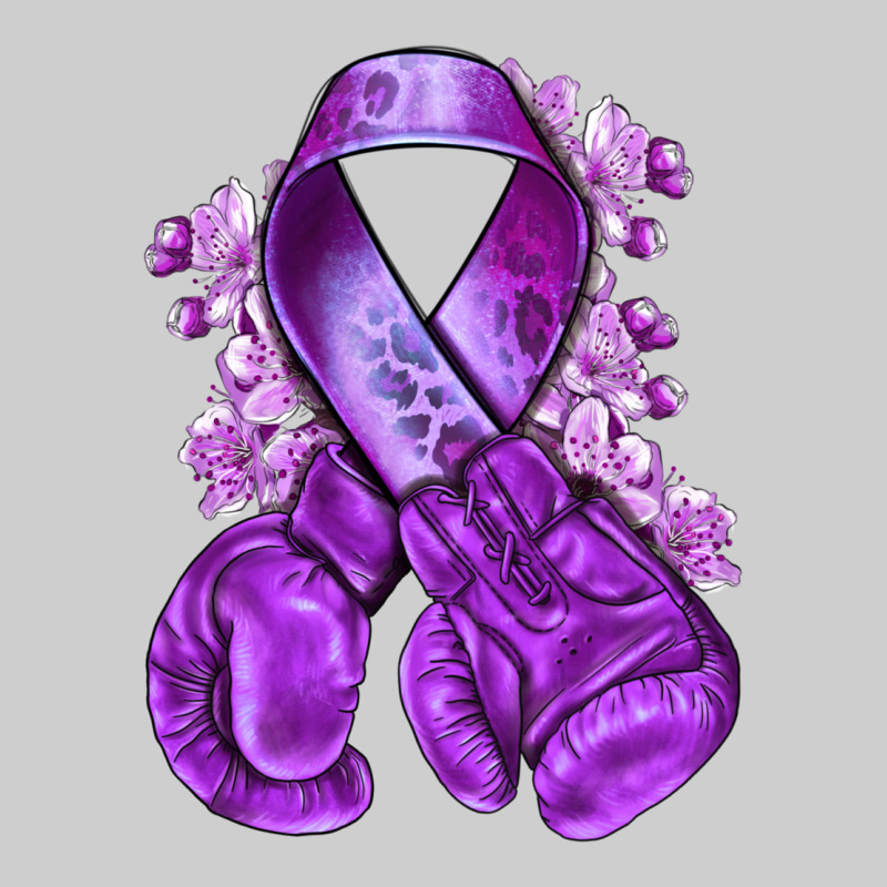 Purple Ribbon With Boxing Gloves Premium Tee by NancyCooperArtShop | Teevron