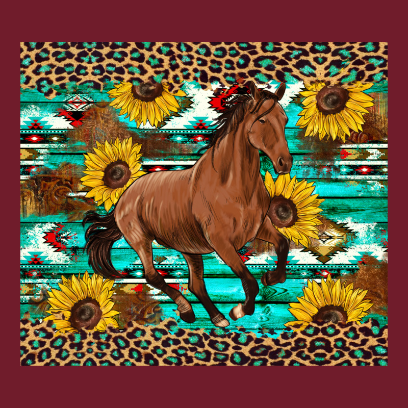 Western Horse Sunflowers Zipper Hoodie by Artiststas | Teevron