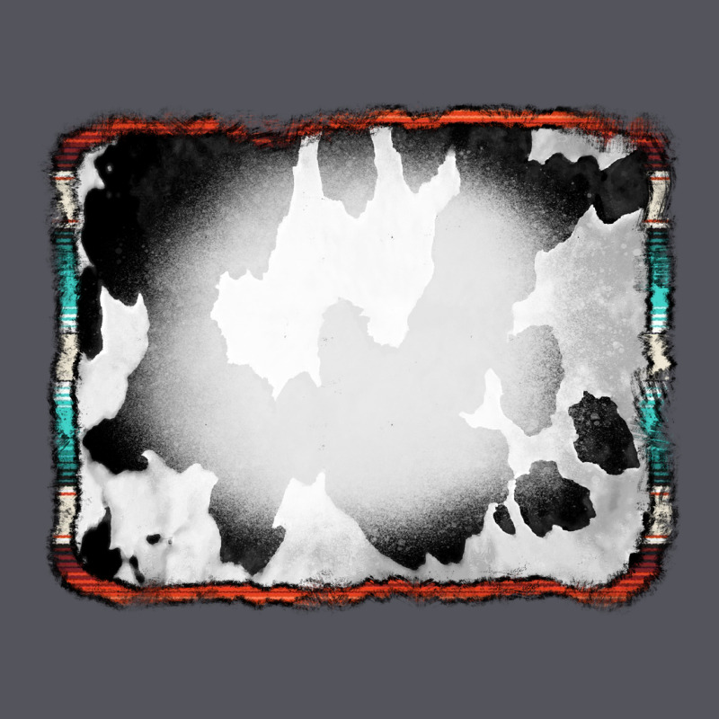 Cowhide Background With Bleach Serape Frame Vintage Hoodie by CowCowDesign | Teevron
