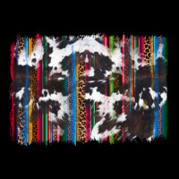 Cowhide, Leopard Serape Backgraund Heavy Core Tee | Teevron