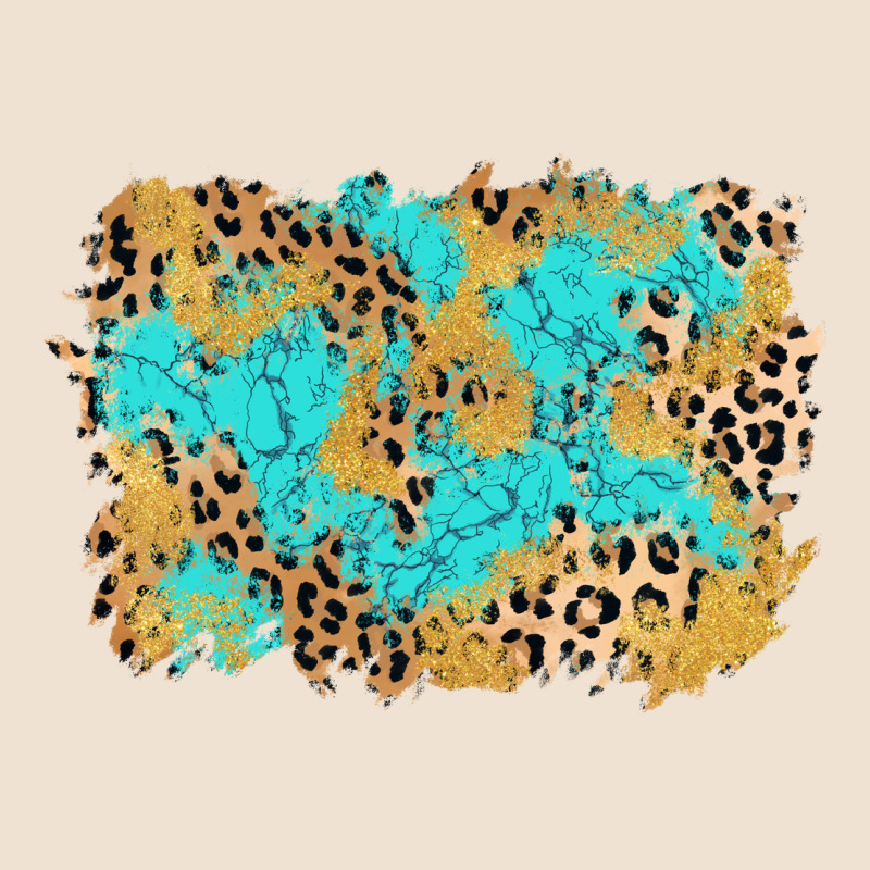 Glitter Leopard Turquoise Background Urban Hoodie by AdoDesignShop | Teevron