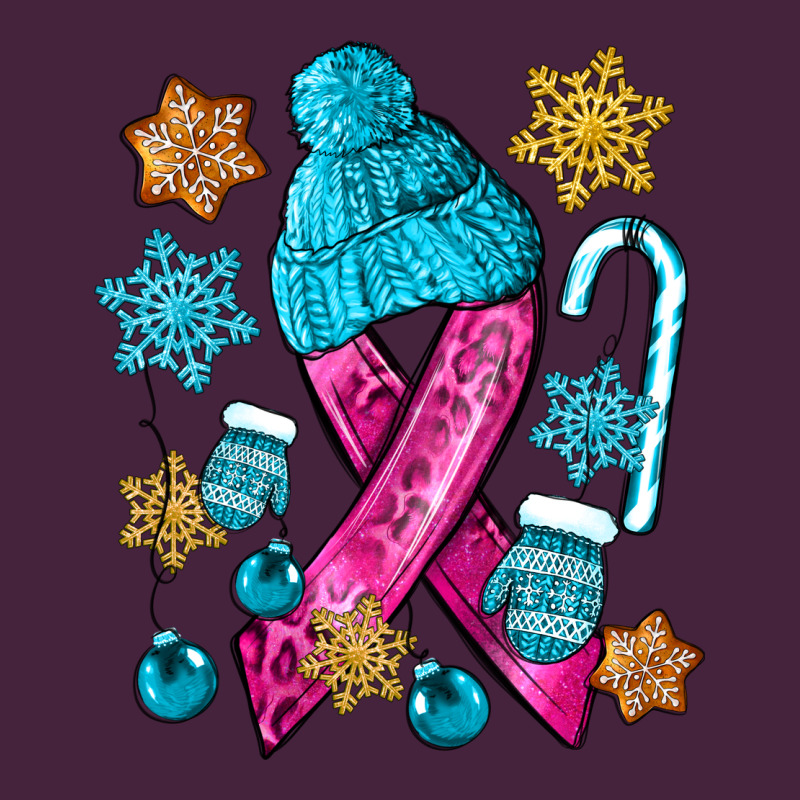 Winter Breast Cancer Ribbon Premium Tee by NancyCooperArtShop | Teevron