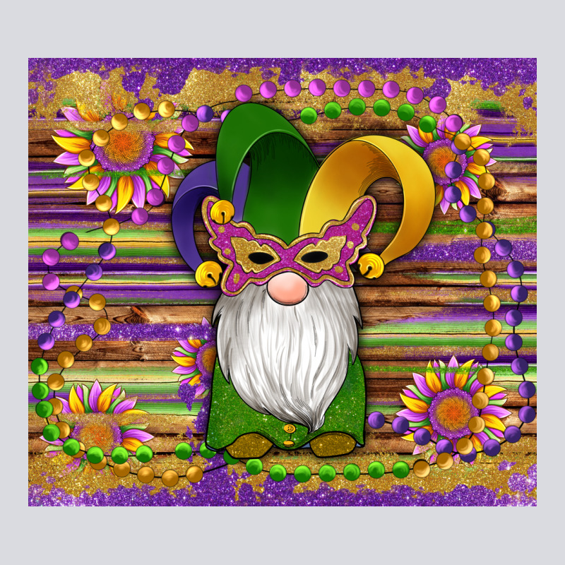 Mardi Gras Gnomes Mask Serape Sunflowers Zipper Hoodie by Artiststas | Teevron