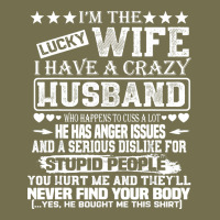 I Am A Lucky Wife I Have A Crazy Husband Valentine Gift Vintage Hoodie | Teevron