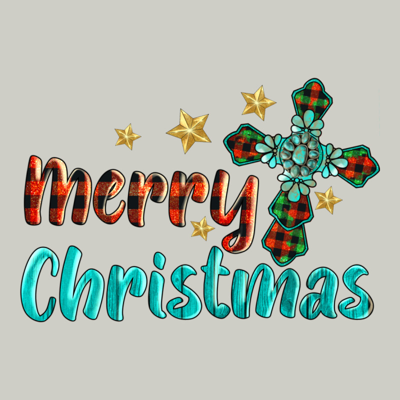 Merry Christmas Turquoise Gemstones Cross Heavyweight Hoodie by BarkalooDesign | Teevron