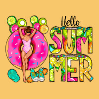 Hello Summer Donut Girl Vintage Hoodie | Teevron
