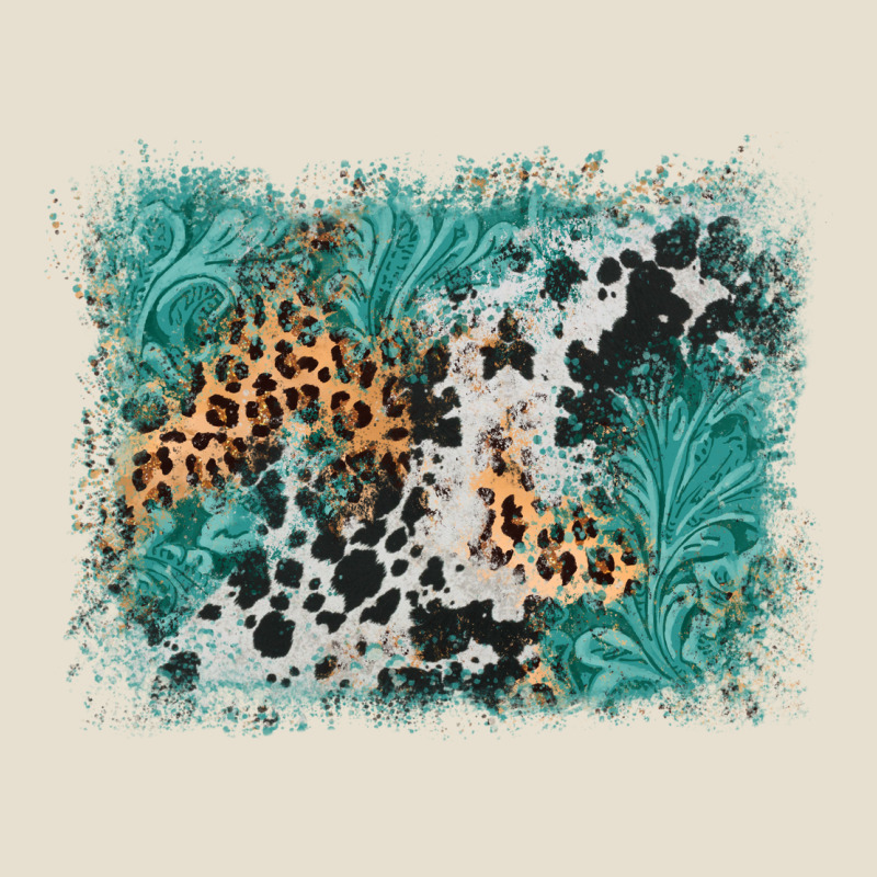 Cowhide Turquoise Leather Background Urban Hoodie by AdoDesignShop | Teevron
