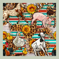 Western Leopard Farm Animals Seamless Pattern Long Sleeve Tee | Teevron