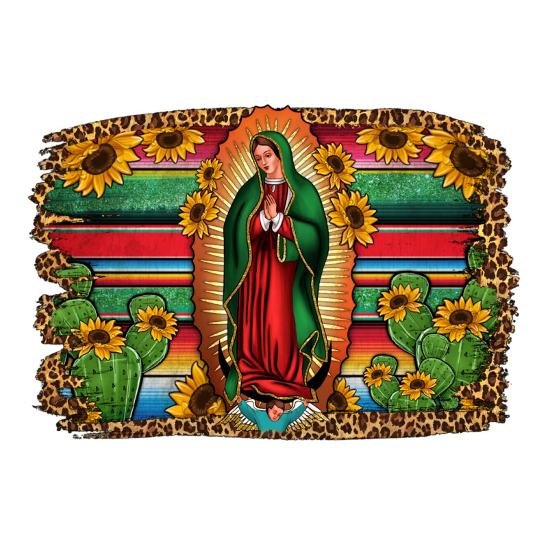 Lady Of Guadalupe Serape Background Premium Hoodie by Jasminsmagicworld | Teevron