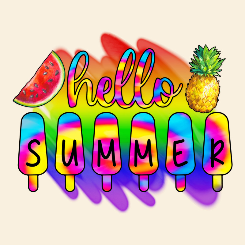 Hello Summer Tie Dye Vintage Hoodie by CowCowDesign | Teevron