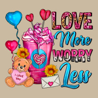 Love More Worry Less Valentines Day Cold Drink Long Sleeve Tee | Teevron
