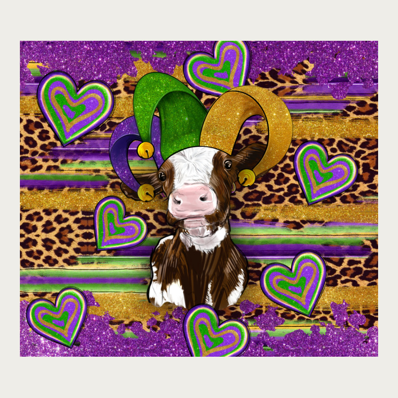 Mardi Gras Cow Zipper Hoodie by Artiststas | Teevron