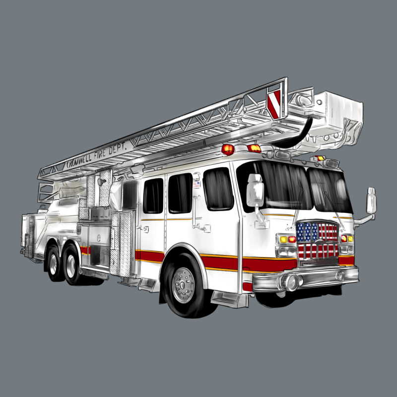 White Fire Truck Heavyweight Sweatshirt by Artiststas | Teevron
