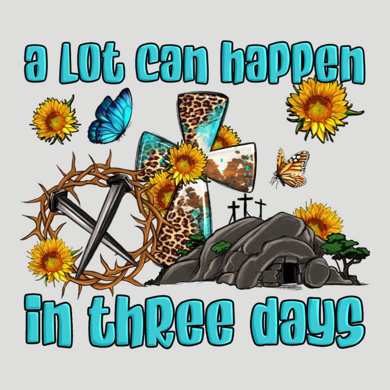 Easter A Lot Can Happen In Three Days Western Sunflowers Zipper Hoodie by Artiststas | Teevron