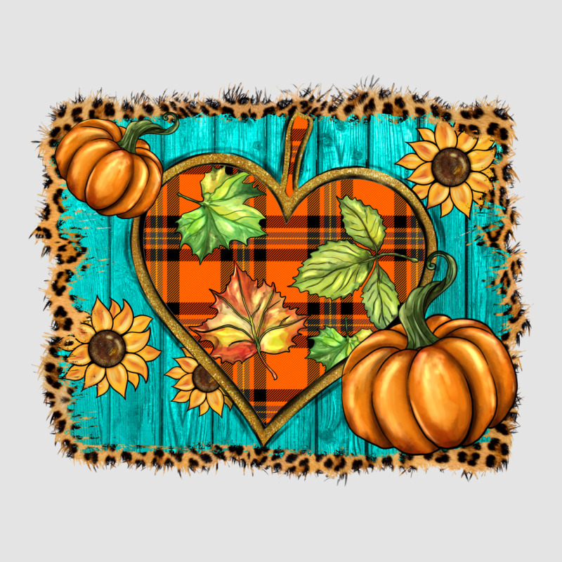 Fall Pumpkins And Sunflowers Heart Premium Sweatshirt by BarkalooDesign | Teevron