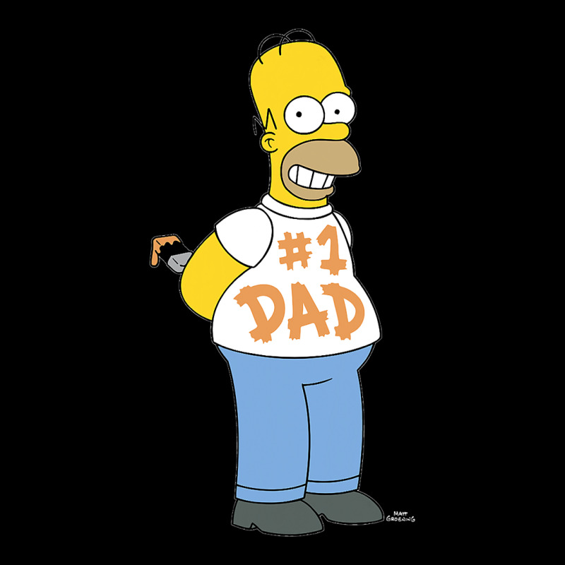 The Simpsons Homer Number 1 Dad Father's Day V2 Heavy Core Tee by longCreatives | Teevron
