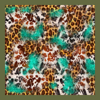 Western Turquoise Glitter Cowhide Leopard Seamless Long Sleeve Tee | Teevron