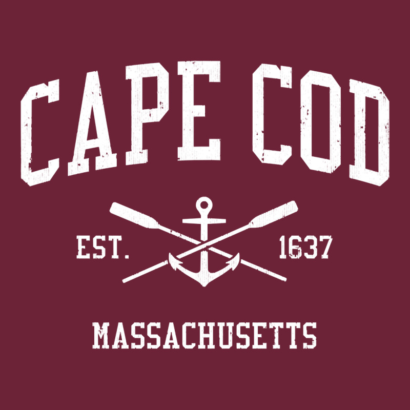 Cape Cod Ma Vintage Crossed Oars & Boat Anchor Sports Sweat Long Sleeve Tee by longCreatives | Teevron