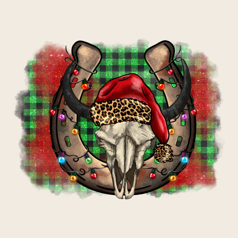 Christmas Horseshoe Bull Skull Premium Sweatshirt by BarkalooDesign | Teevron